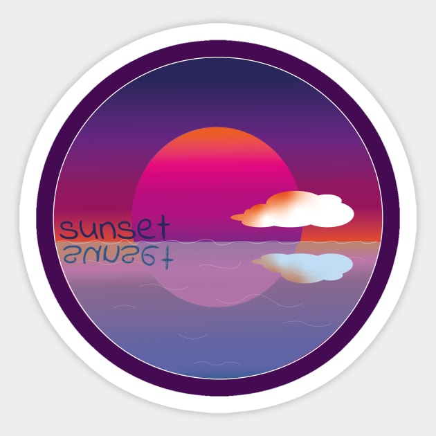 Lofi Sunset Sticker by Classic Ghost